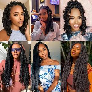 <span class=keywords><strong>Xtrend</strong></span> 3 paquets de 8 pouces de cheveux afro twist souples et élastiques, pré-séparés, faux locs, extensions de cheveux naturels noirs Marley - Product Image 6