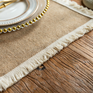 Placemats ขอบปอกระเจาสีขาวพู่ - Product Image 5