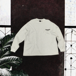 Sweat-shirt à col rond décontracté en coton 100% surdimensionné unisexe de haute qualité avec impression personnalisée en silicone, logo personnalisé, printemps 360g - Product Image 3