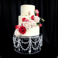 Ensemble de supports à gâteau en acrylique doré à 3 niveaux, style lustre, D20 D25 D32cm, élégant centre de table pour mariage, anniversaire, fête