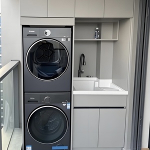 Armadio moderno <span class=keywords><strong>in</strong></span> <span class=keywords><strong>legno</strong></span> <span class=keywords><strong>per</strong></span> balcone <span class=keywords><strong>mobili</strong></span> <span class=keywords><strong>per</strong></span> la casa Villa soggiorno contiene una lavatrice <span class=keywords><strong>per</strong></span> balcone lavanderia - Product Image 1