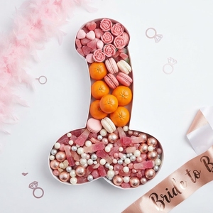 Novelty Penis Shape Cardboard Snack Food Tray Bachelorette Party Candy <b>Hamper</b> Charcuterie Grazing Board <b>Gift</b> <b>Box</b> - Product Image 2