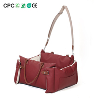 Nouveau Siège de Voiture pour Animaux de Compagnie en Cuir de Luxe, Portable, 3-en-1, Toutes Saisons, Amovible, Lavable, Imperméable, Antidérapant
