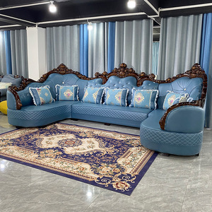 Wohnzimmer Elegante Sofas Royal Massivholz Sofa Set Geschnitzte Sofa Couch - Product Image 1