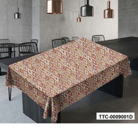 Nappe semi-circulaire tendance en plastique, lavable, anti-déversement, housse en tissu, résistante à l'huile et à l'eau pour la maison, les dîners, les fêtes et la décoration de mariage