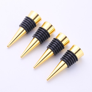 Aluminum Alloy Wine <b>Stopper</b> Metal With Rubber Seal For Bottle Preservation Simple Style Silver Color - Product Image 2