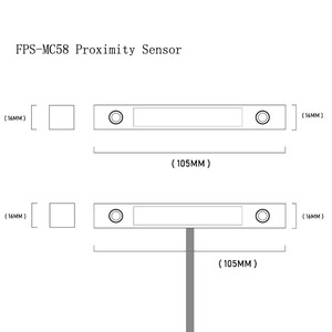 Sensor de Contacto Magnético Inteligente con Cable KOLAS FMC-55, Carcasa de Aleación de Aluminio, Marco Metálico Industrial, Sensor de Posición para Puertas y Ventanas - Product Image 4
