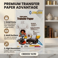 Papier transfert foncé A4 pour imprimante jet d'encre, pour dessin manuel sur T-shirt, papier thermocollant pour bricolage, fournisseur en gros
