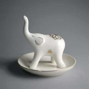 Plato Redondo de Cerámica Personalizado con Elefante para Decoración - Product Image 2