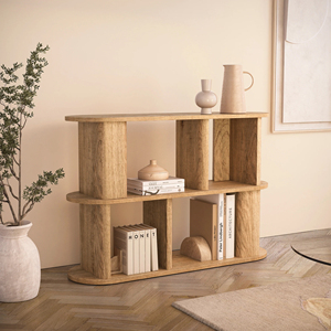 Creatività contemporanea casa soggiorno sala da esposizione libreria in legno massello aperta bassa scaffalatura libreria - Product Image 1