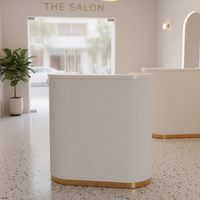 Mobilier de salon de manucure moderne réception spa réception rose blanc meubles de salon réception