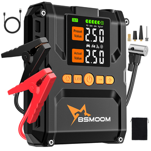Bomba de Ar Digital Portátil para Pneus de Carro e Moto com Luz LED, Inflador Multifuncional com Proteção Contra Superaquecimento - Product Image 1