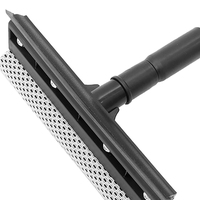 Manche Télescopique pour Balai Lave-Sol avec Éponge de Nettoyage Vitres et Bande en Caoutchouc Souple, Outil de Nettoyage Domestique Facile à Utiliser
