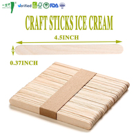 Échantillon gratuit de Popsicle jetable en bois naturel biodégradable Vente en gros Bâtons de crème glacée en bois Impression personnalisée avec logo