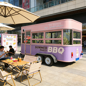 Chariot alimentaire mobile électrique personnalisé en acier inoxydable, camion de restauration rapide entièrement équipé pour la vente de burgers, hot-dogs et snacks - Product Image 1