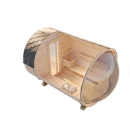 Kompor Sauna Panoramic Elektrik Kayu Cedar Merah Finlandia untuk 4-8 Orang 9KW Uap Kering Ramah Lingkungan Kontrol Inframerah Jauh Kesehatan Modern