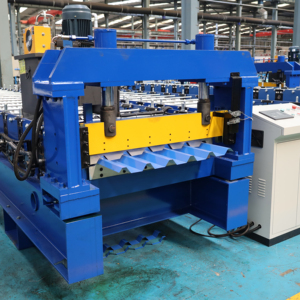 Tự động hình thang tấm cuộn hình thành máy màu thép ngói làm máy móc thiết bị mang thành phần cốt lõi sử dụng sàn - Product Image 1