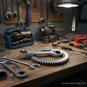 Clé à cliquet Fervi 72 dents, conception d'engrenage de précision à 5 degrés - Product Image 3