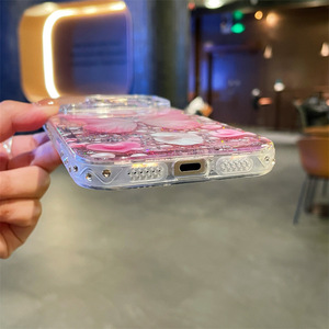 Funda de teléfono con diseño de mariposa, brillante, transparente, con diamantes, estilo IMD, para chicas, compatible con iPhone 18, 17, 16, 15, a prueba de golpes. - Product Image 6