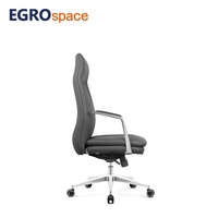 Chaise de bureau ergonomique en cuir pivotante et réglable pour cadres EGROspace