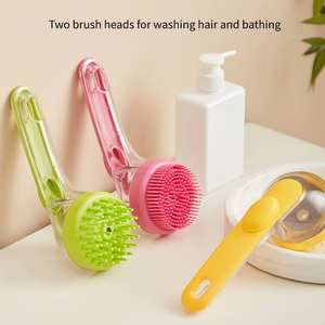 Sikat mandi anjing 2 in 1 baru 2025 dengan Dispenser sampo bawaan untuk perawatan anjing mandi untuk Pancuran kucing anjing berbulu panjang pendek - Product Image 3