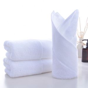 Serviette de toilette épaisse en coton 100% personnalisée pour hôtel, broderie personnalisée, blanche - Product Image 4