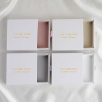 Boîtes à bijoux en carton avec logo personnalisé, boîte à tiroir pour colliers et boucles d'oreilles