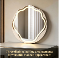Table de toilette populaire avec miroir LED pour femmes, prix compétitif du fabricant, mobilier de luxe haut de gamme pour la maison