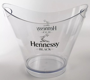 Cubo de hielo de lujo, Enfriador de botellas de Vodka, contenedor de cubitos de hielo, cubo acrílico, impresión negra, logotipo personalizado - Product Image 5
