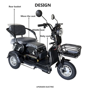 Triciclo Eléctrico de Alta Calidad de 3 Ruedas para Adultos, Triciclos Eléctricos de Tres Ruedas con Batería - Product Image 5