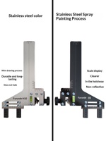 Règle de mesure et d'alignement pour rail de guidage d'ascenseur en acier inoxydable, outil de mesure pour l'installation de rails creux