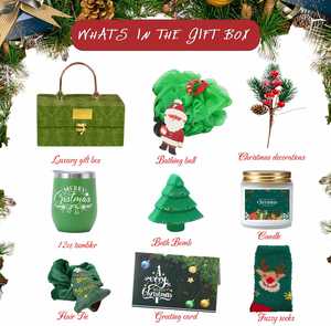 Canasta de Regalos Navideños Única 9 en 1 para Mujer, Canasta de Regalos Festivos con Vaso Navideño y Artículos para Calcetines Navideños - Product Image 2