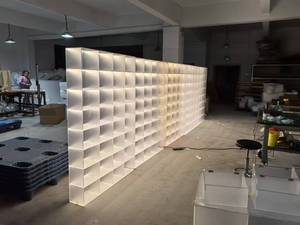Vitrina de acrílico para exteriores mecanizable por CNC, estanterías de almacenamiento para artesanías, tira de luz opcional para muebles del hogar y recibidores. - Product Image 4