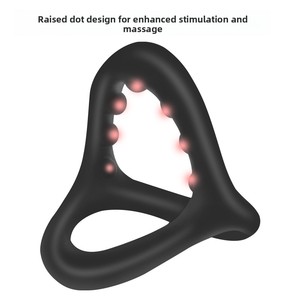Anillo Vibrador de Silicona YIJI para Retrasar la Eyaculación, 100% Impermeable, Ecológico, Juguete Sexual para Parejas, Tacto Real - Product Image 1
