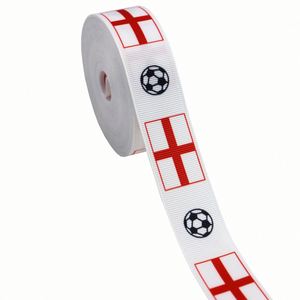 Wholesale Sporty 1.6cm/2.5cm Multi-Length Soccer Country Flag Grosgrain Ribbon <b>Glitter</b> High Tenacity for Team Fan Gear - Product Image 3