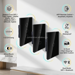 מתג חכם מזכוכית WiFi עם תקני CE RoHS FCC ETL 1/2/<span class=keywords><strong>3</strong></span>/4 כפתורים, תקן אמריקאי ואוסטרלי, מאושר על ידי RCM SAA, תואם ל- Apple Homekit, Zigbee, Alexa ו-Google Home - Product Image 3