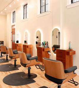 French Style Barber Chair PU Leather Brown High Quality Reclining 360 Degree Rotation Commercial Salon Delanto OZR-28 Sale - Product Image 2