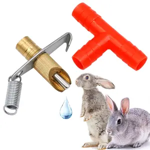 Animal Water Drinking Tool Cage Use Zincing Automatic Rabbit Nipple Drinker