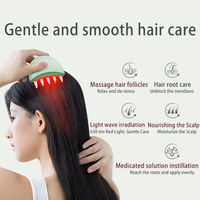 Peigne de massage du cuir chevelu en jade, brosse chauffante électrique à lumière rouge pour les soins capillaires quotidiens, bien-être, usage domestique et professionnel, vente en gros B2B