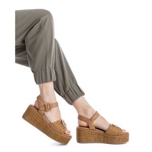 Sandales compensées à bout ouvert pour femme Carmela en cuir véritable, plateforme rehaussante, chaussures d'été - Product Image 5