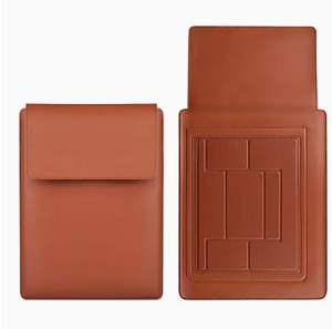 फैक्टरी थोक लैपटॉप लाइनर बैग फोल्डेबल चमड़े के लैपटॉप की आस्तीन बैग बैग के साथ स्टैंड होल्स्टर लैपटॉप स्टैंड आयोजक पैक - Product Image 1