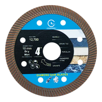 Lame de scie diamantée Turbo Changli nouvelle génération, imprimée UV, 4 pouces, avec bride de 106 mm, disque de coupe diamanté circulaire pour carrelage en porcelaine et marbre