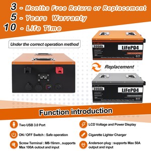Bộ Pin Lifepo4 12V 300ah Năng Lượng Đám Mây Cho Người Cắm Trại Rv Xe Nâng Lưu Trữ Năng Lượng Mặt Trời Chu Kỳ Sâu 12.8V Livepo4 <span class=keywords><strong>Litium</strong></span> Với - Product Image 4