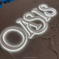Lettres lumineuses LED pour enseignes de magasin en extérieur, enseignes en acrylique 3D, logo lumineux LED, enseigne rétroéclairée blanche, enseignes électroniques lumineuses, signalétique