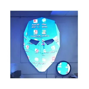 Unique face shape LED Panel Screen Professional led display supplier P3 P4 P5 huge human face shape led screen for club DJ disco