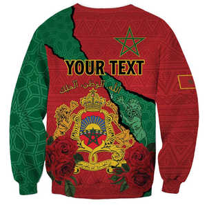 Venta al por mayor caliente impresión completa personalizada Día DE LA Independencia de <span class=keywords><strong>Marruecos</strong></span> bandera patrón gráfico cuello redondo pulóver hombres <span class=keywords><strong>sudadera</strong></span> de gran tamaño - Product Image 6