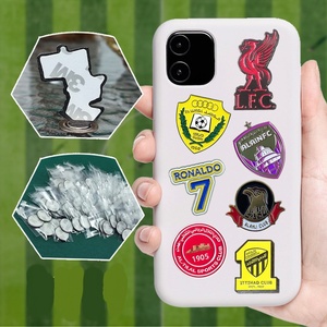 Nhà Máy Bán Buôn Tư Vấn Và Danh Mục Bộ Sưu Tập Tùy Chỉnh Kim Loại Sticker Câu Lạc Bộ Bóng Đá 3D Điện Thoại 3M Kim Loại Sticker - Product Image 1
