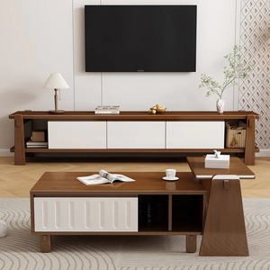 Mesa de TV Rectangular Extensible de Madera de Diseño Moderno para Sala de Estar - Product Image 4