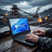 Laptop Industriale Robusto Antiurto da 14 Pollici con AI, Intel Ultra, Display Full HD Impermeabile, Windows 11 Pro, SSD, Notebook Aziendale