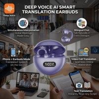 Écouteurs intra-auriculaires à réduction de bruit avec application, traducteur vocal IA en temps réel, enregistrement de réunions, méditation et suivi du sommeil